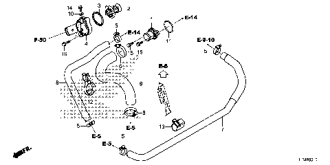 WATER HOSE@THERMOSTAT