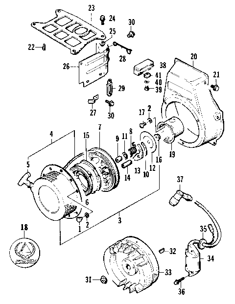 RECOIL STARTER & MAGNETO ASSY [94460]