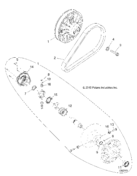 DRIVE TRAIN, CLUTCH, SECONDARY, EBS - R16RT_87 ALL OPTIONS  (700390)