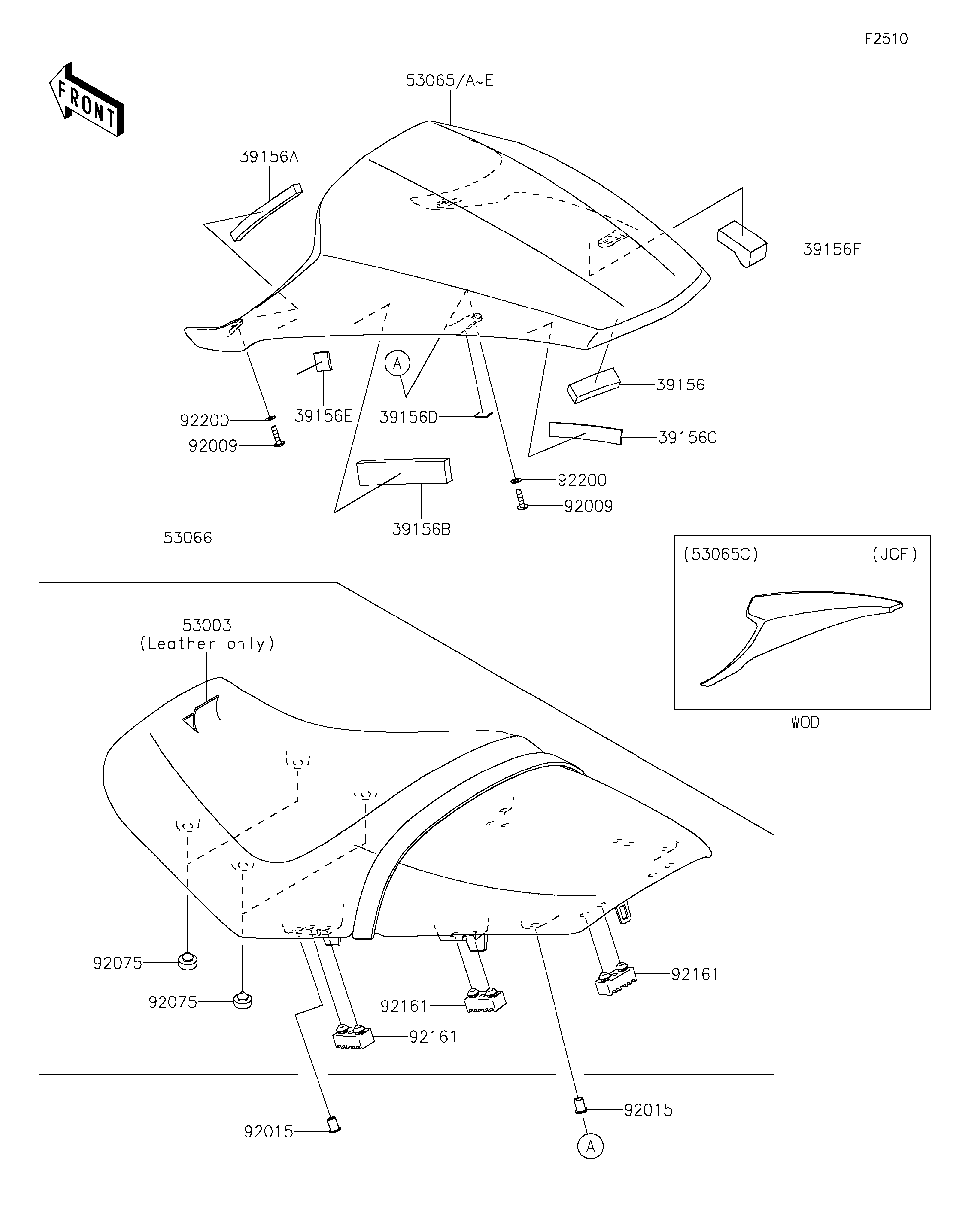 2020 Kawasaki NINJA ZX-14R ABS Seat Motorcycles Parts Finder