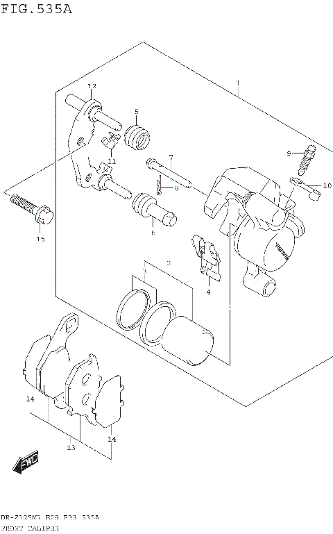 FRONT CALIPER (DR-Z125LM3E28)