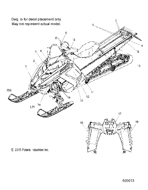 BODY, DECAL, ORANGE SIDE PANEL - S16CW8 (600013)
