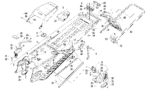 TUNNEL, REAR BUMPER, AND SNOWFLAP ASSEMBLY [96813]
