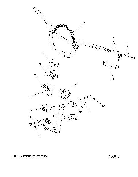 STEERING, HANDLEBAR MOUNTING - S19EHM8PS ALL OPTIONS (600845)