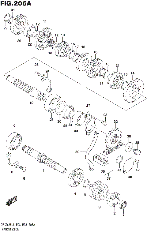 TRANSMISSION (DR-Z125L6 E28)