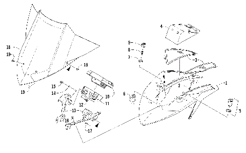 WINDSHIELD AND INSTRUMENTS ASSEMBLIES [104096]