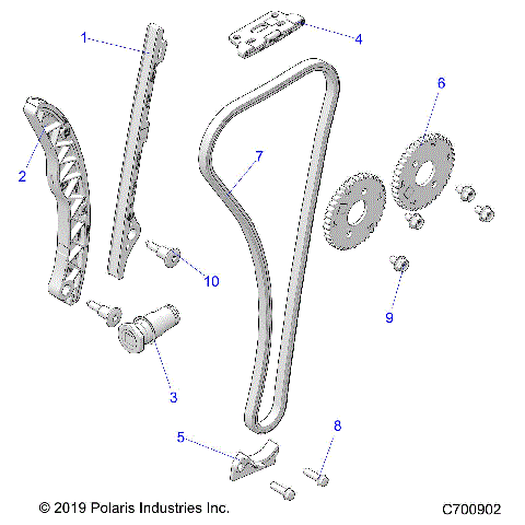 ENGINE, CAM CHAIN and SPROCKET - R20MAE57D7 (C700902)