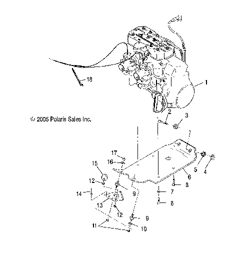 ENGINE, MOUNTING - S12SU4BEL (49SNOWENGINEMOUNT09WIDELX)