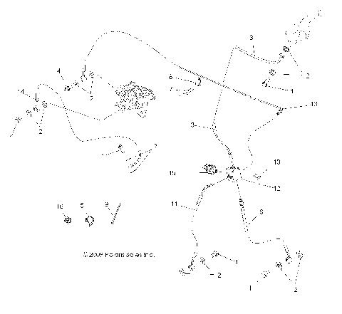 BRAKES, LINES and ASSEMBLY - A10EA32AA (49ATVBRAKELINE10BOSS)