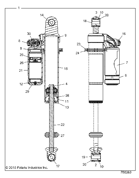 SUSPENSION, REAR SHOCK INTERNALS - Z17VAX87AK (700263)