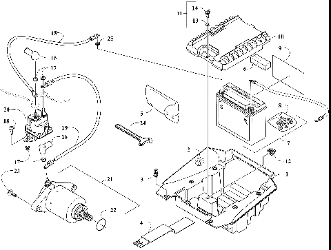 BATTERY AND STARTER ASSEMBLY [303573]