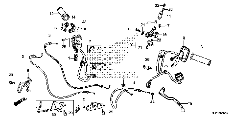 HANDLE LEVER@SWITCH@CABLE