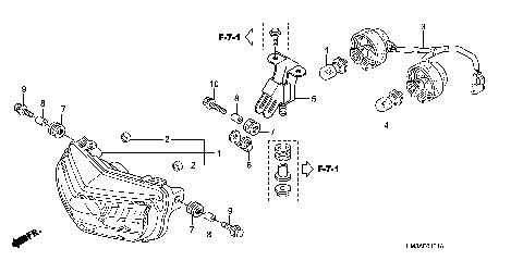 HEADLIGHT (TRX300EX'07-)