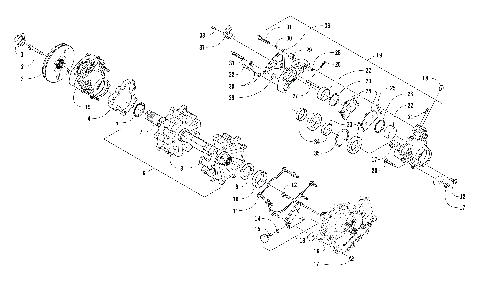 DRIVE TRAIN SHAFT AND BRAKE ASSEMBLIES [104171]