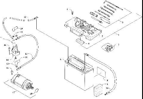 BATTERY AND STARTER ASSEMBLY [303144]