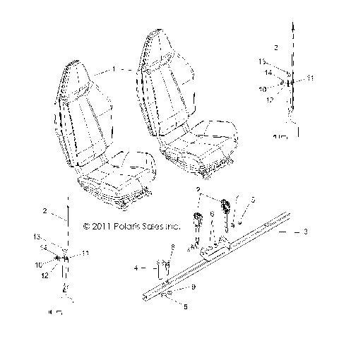 BODY, SEAT MOUNTING and BELTS - R13VH76AC/AD/AN/AS/EAI (49RGRSEATMTG12RZR800)