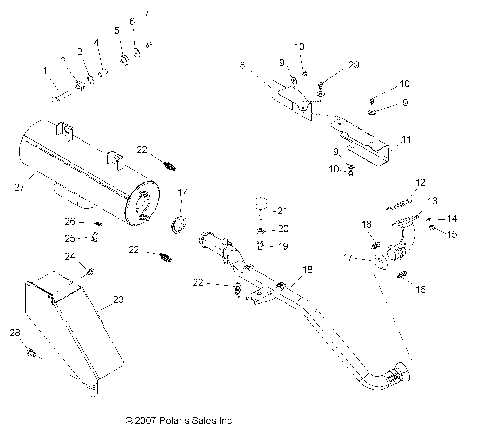 ENGINE, EXHAUST - R08RH50AF/AR/AT (49RGREXHAUST08500EFI)