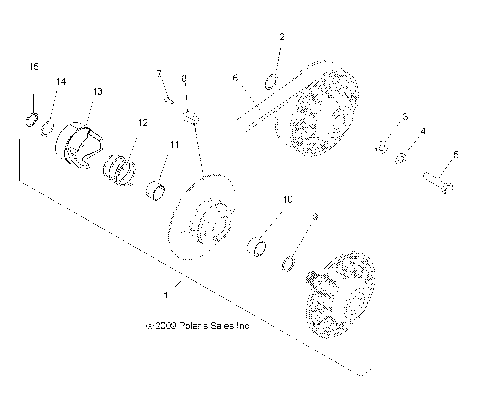 DRIVE TRAIN, SECONDARY CLUTCH - A13NA32FA (49ATVCLUTCHDRIVEN10TBLZR)