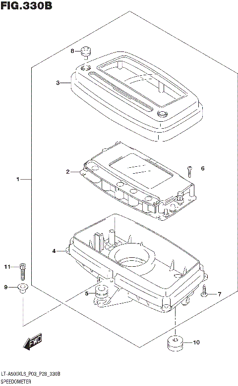 SPEEDOMETER (LT-A500XL8 P28)