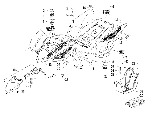 BODY PANEL AND HEADLIGHT ASSEMBLY [100704]