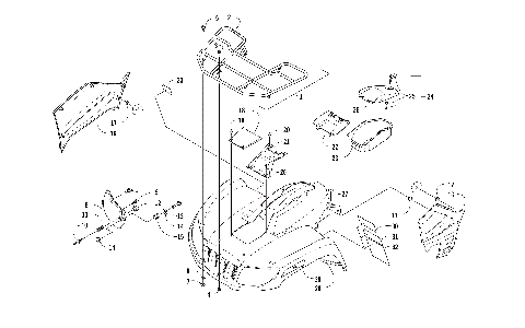 FRONT RACK, BODY PANEL, AND HEADLIGHT ASSEMBLIES [302223]