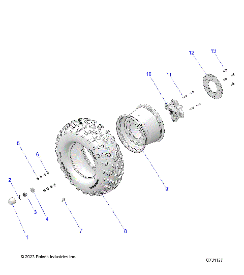 WHEELS, REAR - R25M4A57B1 (C731197)