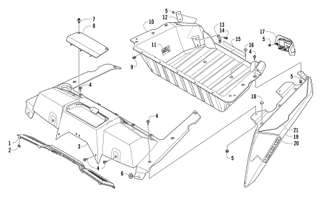 CARGO BOX AND TAILLIGHT ASSEMBLY