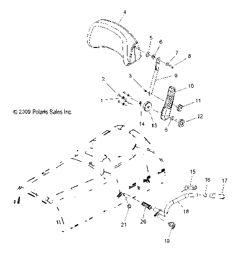 BODY, BACKREST AND GRABHANDLES - S10PU7ESL/EEL (49SNOWBACKREST10WIDE)