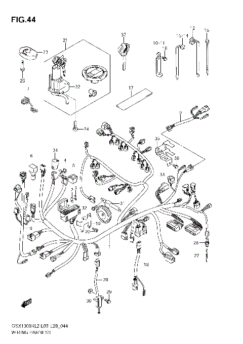 WIRING HARNESS (GSX1300R L2 E33)