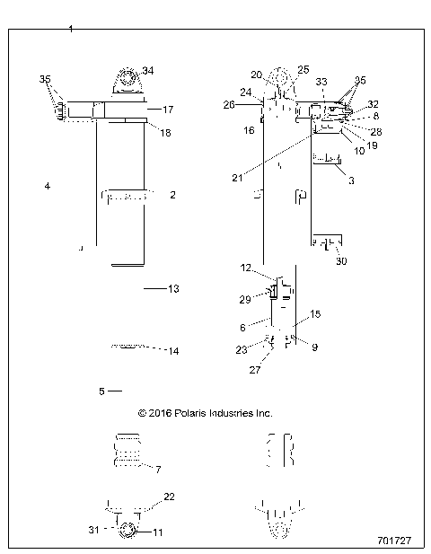 SUSPENSION, REAR SHOCK INTERNALS - Z17VFE99NM (701726)