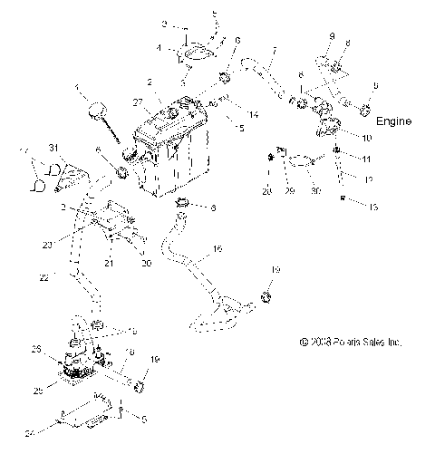 ENGINE, OIL COOLING SYSTEM - S12PU7ESL/EEL (49SNOWOILBOTTLE10WIDE)