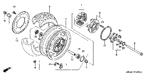 REAR WHEEL (VTX1300R)