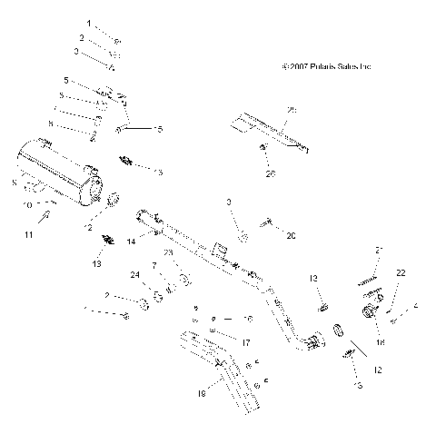 ENGINE, EXHAUST SYSTEM - A08TN50EA (49ATVEXHAUST08X2500QUAD)