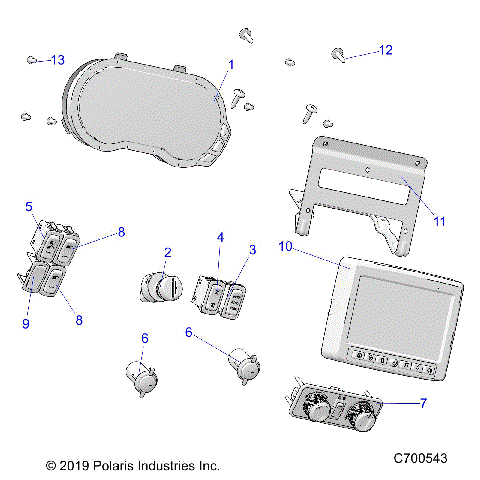 ELECTRICAL, DASH GUAGE/SWITCHES RIDE COMMAND PREM/RIDE COMMAND PREM AUDION - R19RSE99A (C700543)
