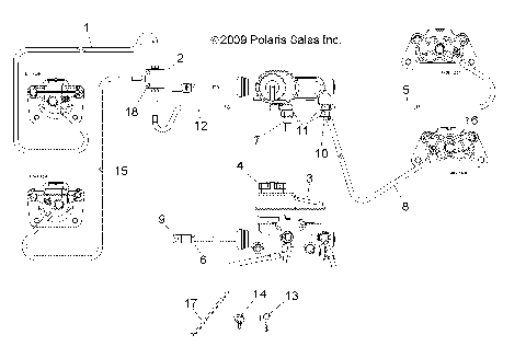 BRAKES, LINES and MASTER CYLINDER - R10RC08GA/GH/FA/FH (49LEVBRAKELINES10SDW)