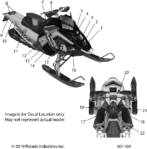 BODY, DECAL, SNOW CHECK, MIDNIGHT BLUE SIDE PANEL W/STAR ACCENT - S20EEC8PS (601169)