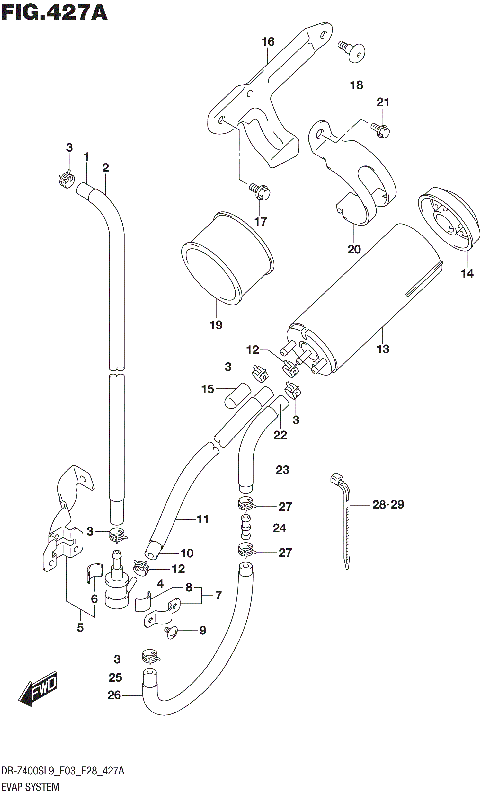 EVAP SYSTEM (DR-Z400SL9 E33)