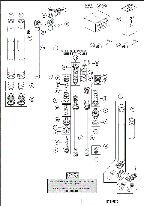 FRONT FORK DISASSEMBLED