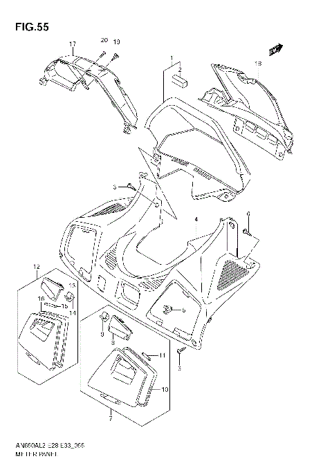 METER PANEL (AN650A L2 E28)