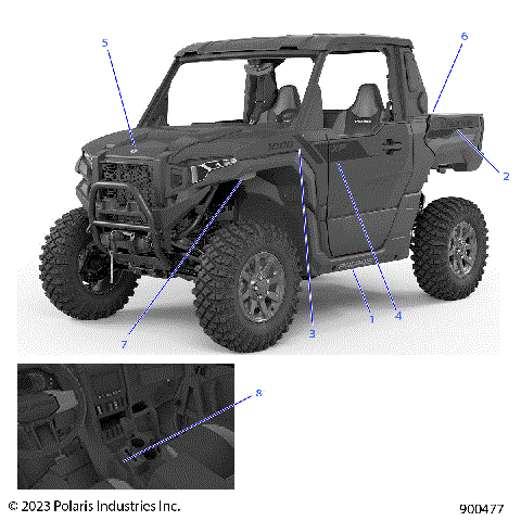 BODY, DECALS, GRAPHICS - G24G2K99AB/BB (900477)