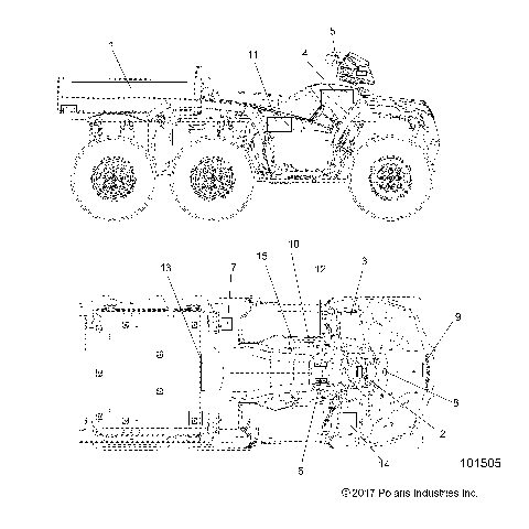 BODY, DECALS - A19S6E57R1 [101505]