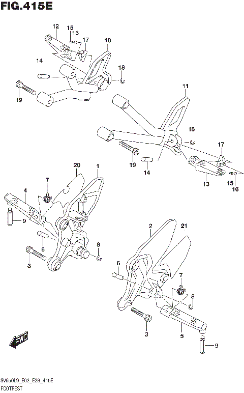FOOTREST (SV650XAL9 E28)