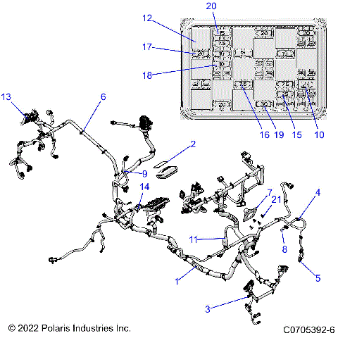 ELECTRICAL, WIRE HARNESS - R22RRH99AG/BG (C0705392-6)