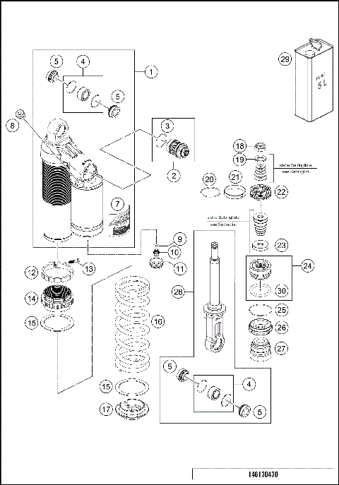 SHOCK ABSORBER DISASSEMBLED