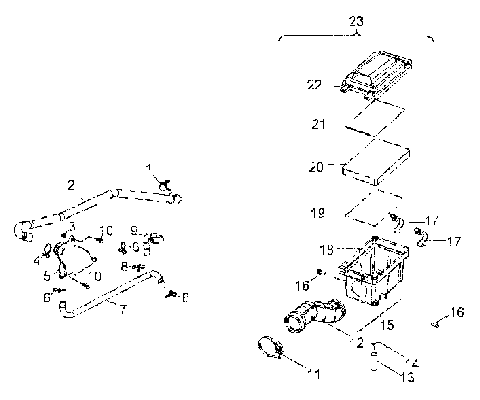 ENGINE, AIR INTAKE SYSTEM - A08KA05AB/AD (49ATVAIRBOX08OUT50)