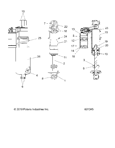 SUSPENSION, SHOCK, FRONT TRACK (7045300) - S21EKL8RS ALL OPTIONS (601345)