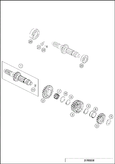 TRANSMISSION I - MAIN SHAFT