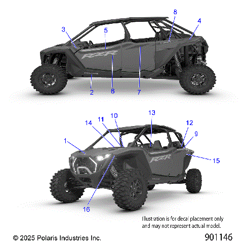 BODY, DECALS - Z26X4D92AH/BH/AN/BN (901146)