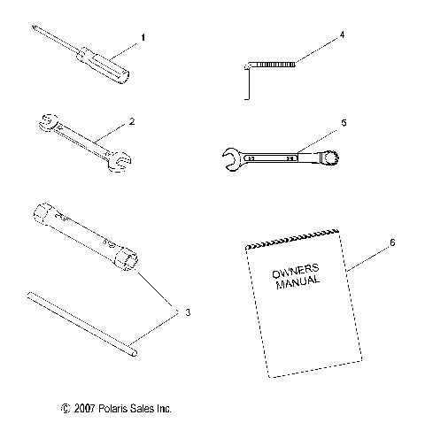 TOOLS, TOOL KIT and OWNERS MANUAL - S08NT5BS/BE/BSA/BSF (49SNOWTOOL08340)