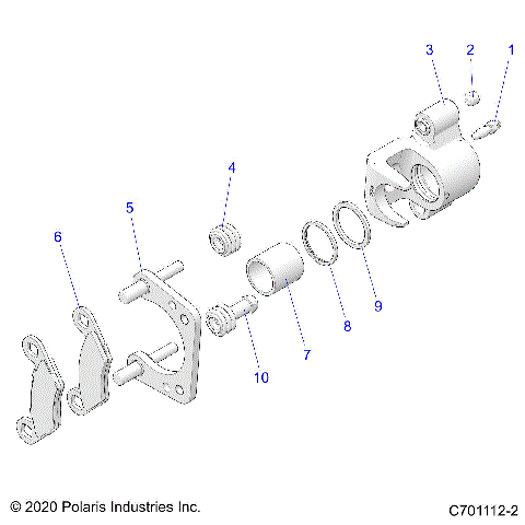 BRAKES, REAR CALIPER - Z20CHA57P2 (C701112-2)